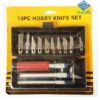 13 pc Hobby Knife Set with Cutting Tools Set