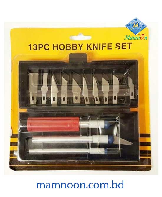 13 pc Hobby Knife Set with Cutting Tools Set