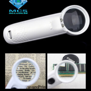 15X 37mm Magnifying Glass Magnifier Hand hold Loupe With 2 LED