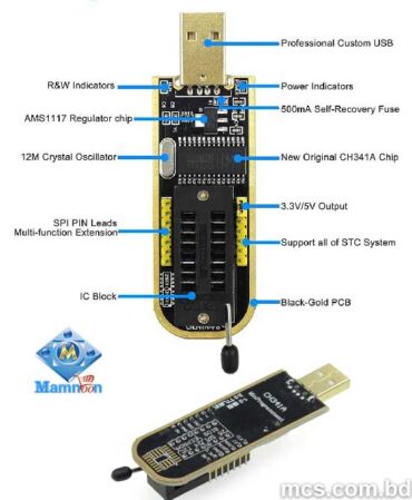 CH341A USB Bios Programmer, Original High Quality | MCS