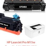 HP LaserJet Pro M15w Printer Toner Model H CF248A 48A Support Sticker Tracing Paper Print