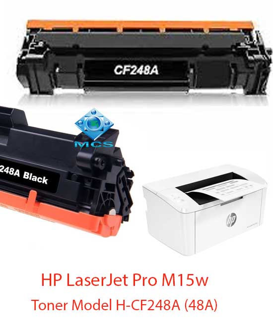 HP LaserJet Pro M15w Printer Toner Model H CF248A 48A Support Sticker Tracing Paper Print