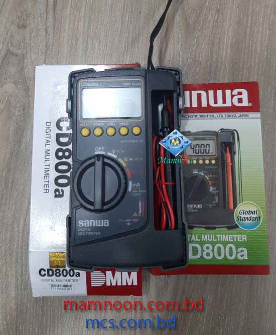 SANWA CD800a Digital Multimeter DMM 4000 AC DC Ohm Frequency Made In Japan 1