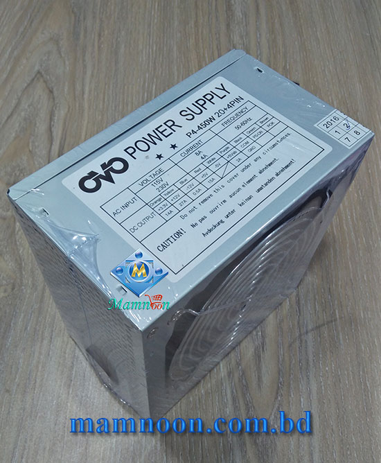 OVO Power Supply With Big Cooling Fan P4 450W ATX 204 Pin 1