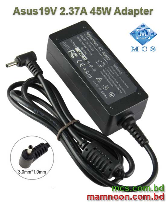 Asus Laptop Adapter Charger 19V 2.37A 45W 3.0mm X 1.0mm