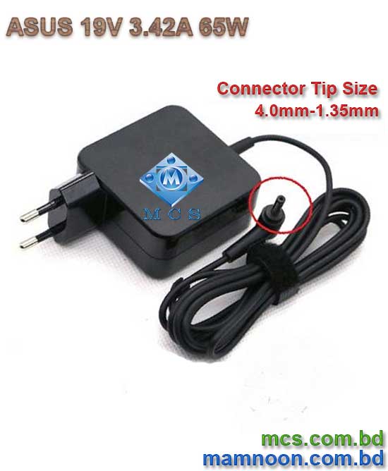 Asus Laptop Adapter Charger 19V 4.32A 65W 4.0mm X 1.35mm