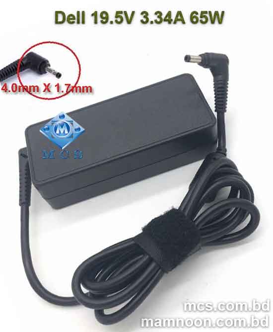 Dell Laptop Adapter Charger 19.5V 3.34A 65W 4.0mm X 1.7mm 1
