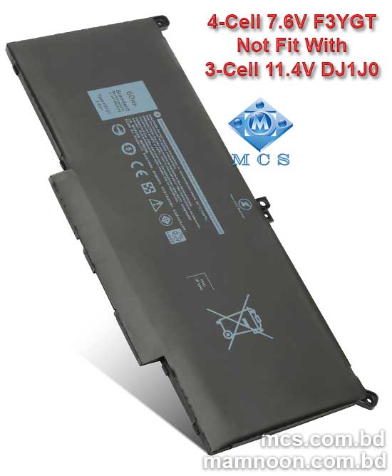 Dell Latitude 12 13 14 7000 Series 7280 7290 7380 7390 7480 7490 4 Cell Battery F3YGT P28S KG7VF V4940 MYJ96 m
