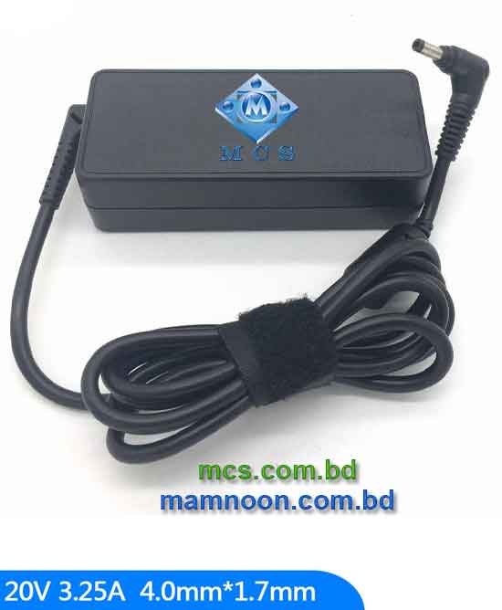 Lenovo Laptop Adapter Charger 20V 3.25A 65W 4.0mm X 1.7mm 1