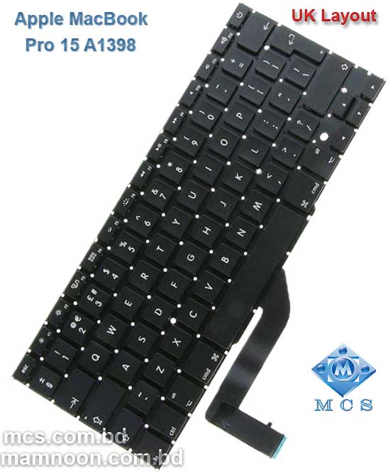 Keyboard For Apple MacBook Pro 15 A1398 Mid 2012 Early 2015 UK