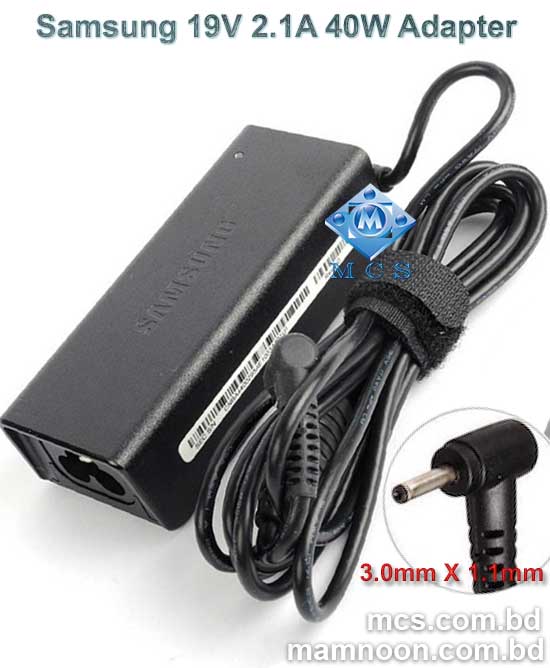 Samsung Laptop Adapter Charger 19V 2.1A 40W 3.0mm X 1.1mm org