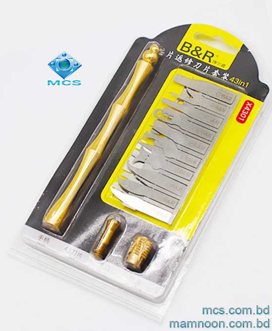 BR 43 in 1 IC Chip CPU Bleaching Titanium Alloy Handle with 43 Pcs Blade 3
