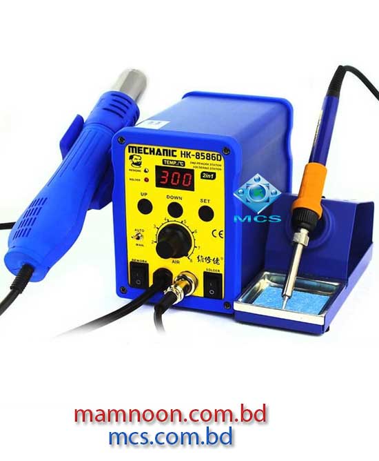 Mechanic HK 8586D 700W Digital 2 in 1 Hot Air Rework Station With Solder Iron 5