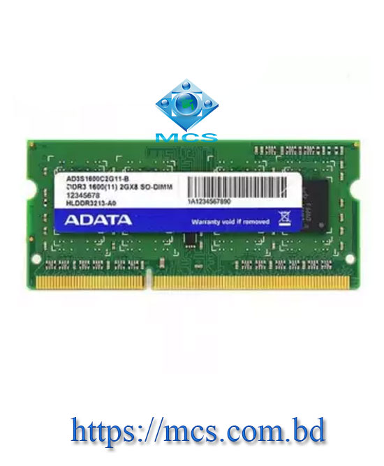 Adata RAM 8GB DDR3L 1600MHz For Laptop