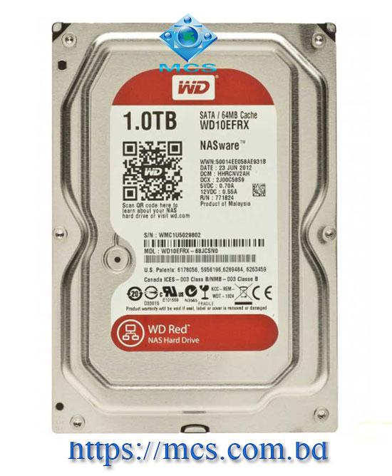 Western Digital Red WD10EFRX 1TB Hard Disk HDD For Desktop Computer