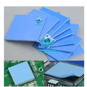 GPU CPU Heatsink Cooling Thermal Conductive Silicone Pad Durable 100mmx100mmx2.0mm