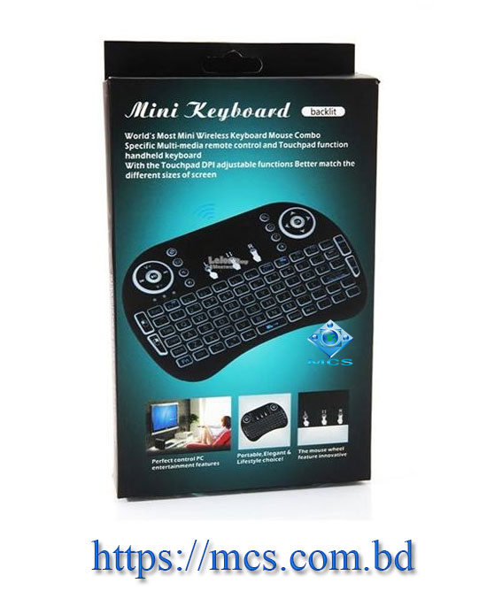 Mini Wireless Keyboard With Backlit Touchpad For Android TV Box And PC