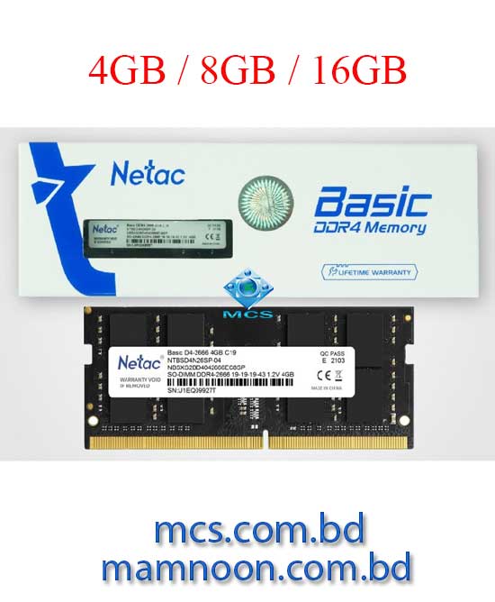 Netac Basic SO DDR4 2666MHz RAM For Laptop Notebook 4GB 8GB 16GB 1.jpg4 1