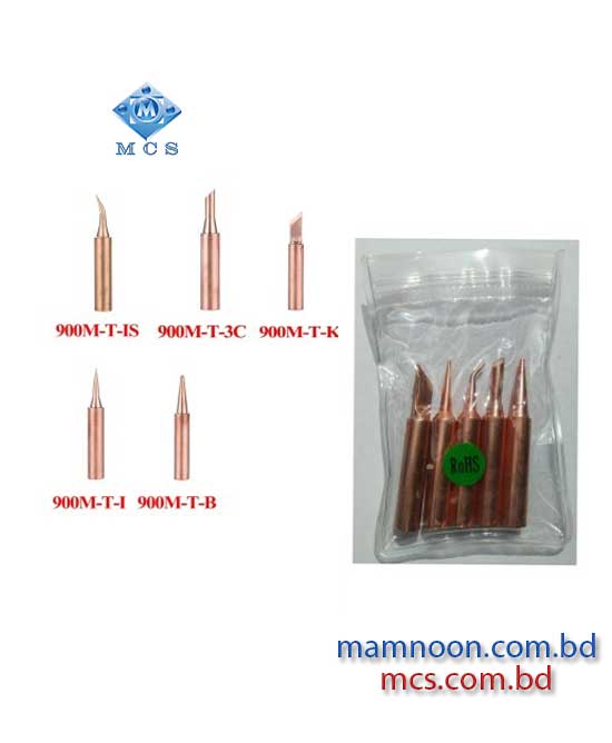 5 Pcs Pure Copper Soldering Iron Tips Set For Solder Iron 2