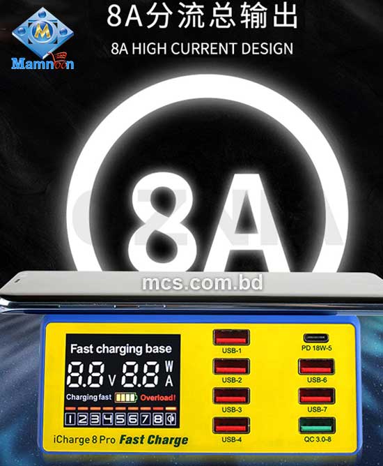 MECHANIC iCharge 8 Pro 8USB smart charge QC 3.0 Wireless Charging 3