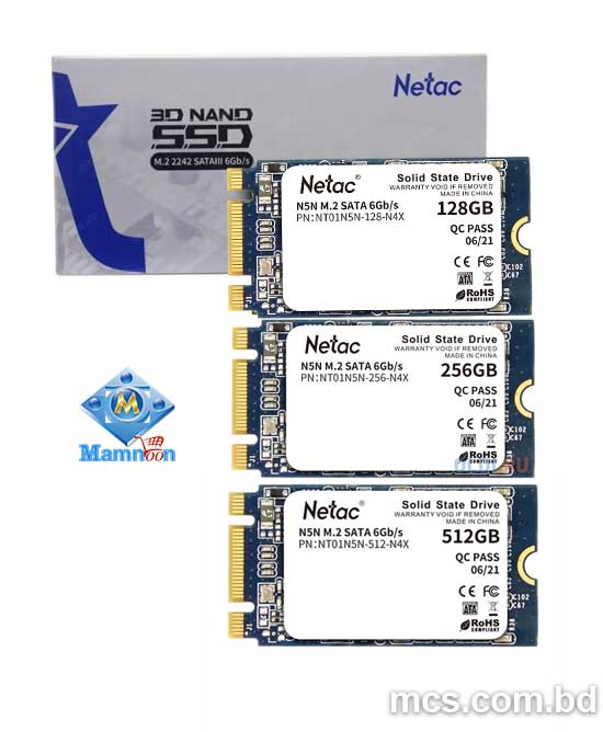 Netac N5N SATAIII M.2 2242 SSD ~ 128GB / 256GB / 512GB