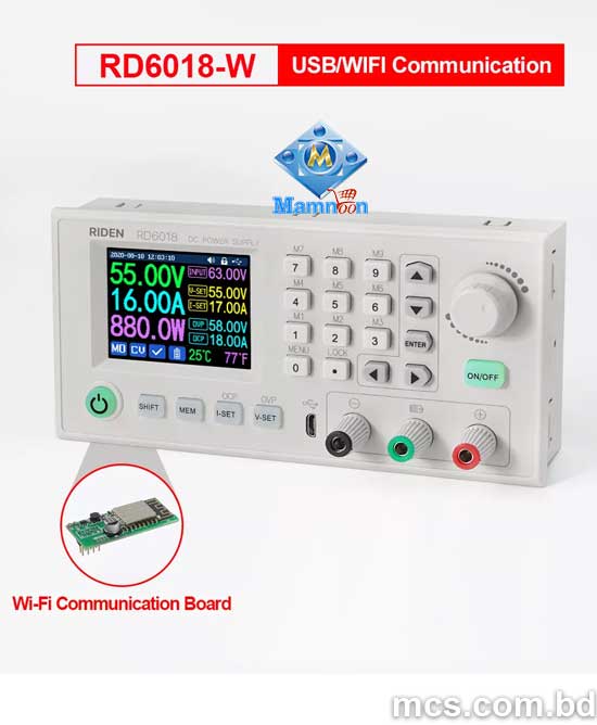 RIDEN RD6018 RD6018W 60V 18A USB WiFi DC Power Supply