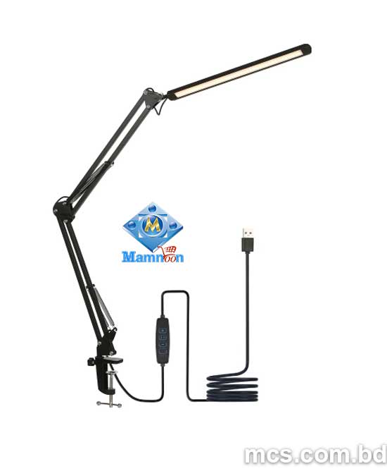 Foldable Desk Lamp Long-arm 12W LED 3 Lighting Modes