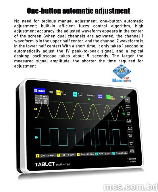FNIRSI-1013D Dual Channel Usb Tablet Oscilloscope