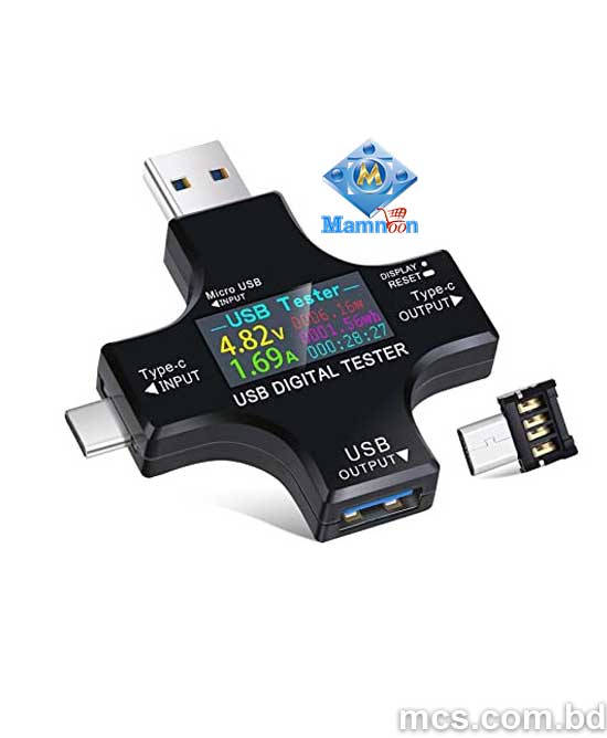 Multifunctional 2 In 1 Type C USB Tester LCD Screen
