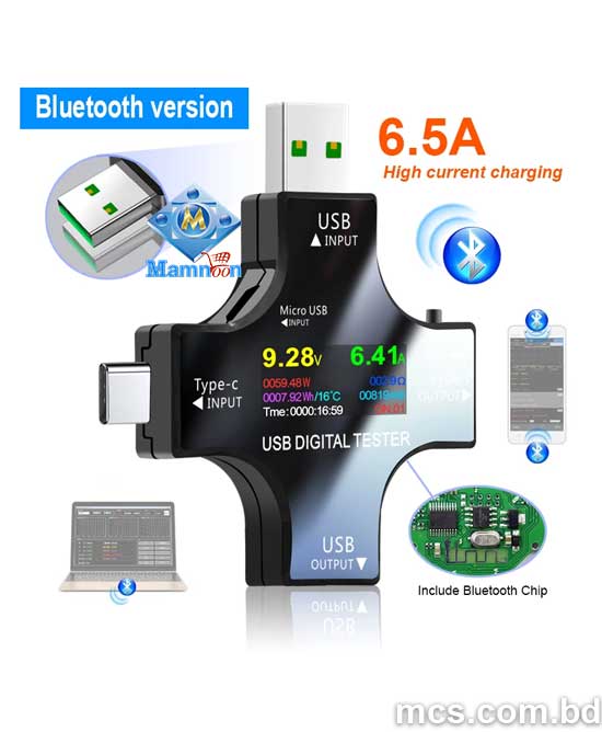 Multifunctional 2 in 1 Type C USB Tester LCD Screen.4