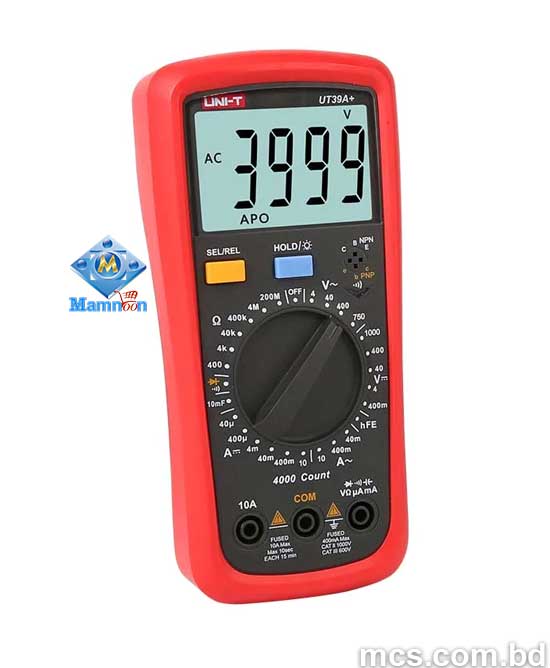 UNI T UT39A Digital Multimeter AC DC Resistance Meter