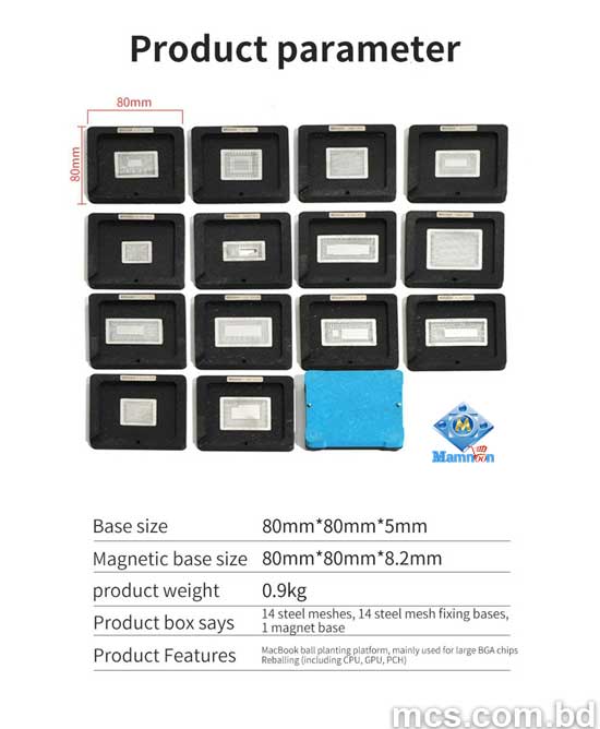 DS-201A BGA Reballing Stencil Soldering Kit For Macbook