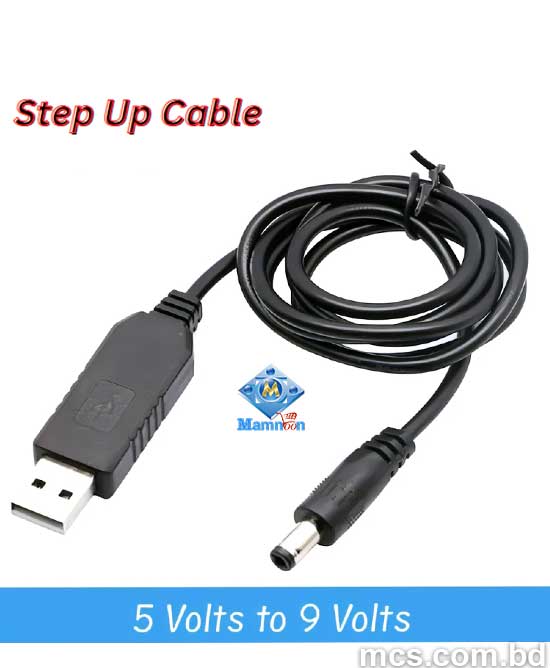 5v to 9v or 5v to 12v Step Up Cable USB Converter