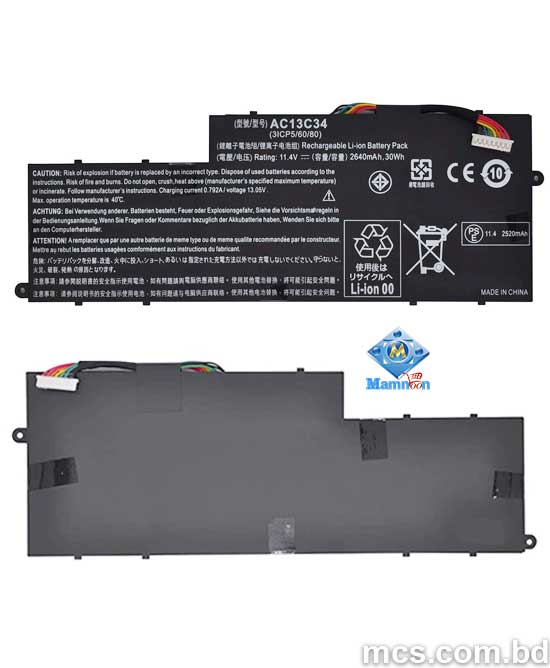 AC13C34 Battery For Acer Aspire E3-111 E3-112 E3-112M E3-112P V5-122P Series