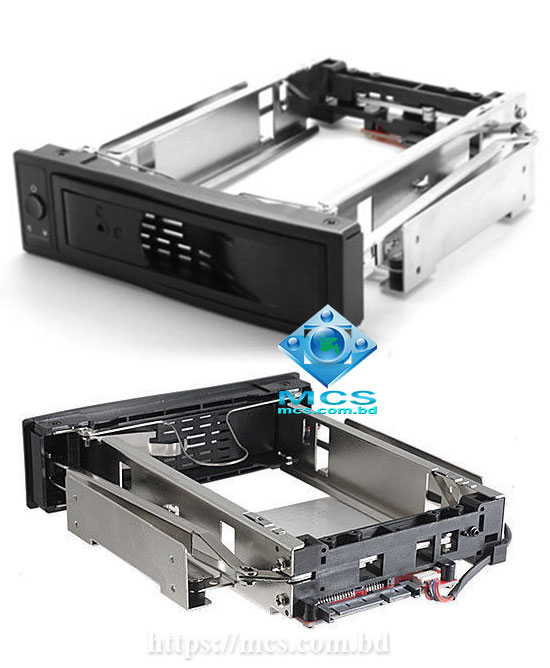 5.25" Tray-Less SATA Hot-Swap Hard For 3.5" HDD On Off Button