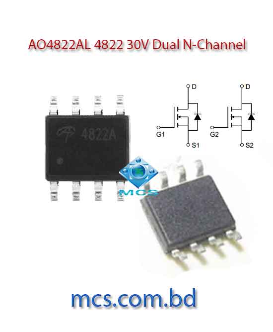 AO4822AL 4822 30V Dual N-Channel Mosfet