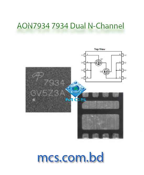 AON7934 7934 Dual N-Channel Mosfet QFN 30V