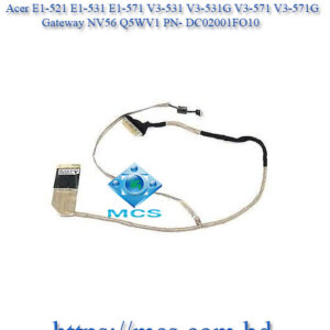 Acer E1-521 E1-531 E1-571 V3-531 V3-531G V3-571 V3-571G Gateway NV56 Q5WV1 LVDS LCD LED Flex Video Screen Ribbon Cable, PN- DC02001FO10