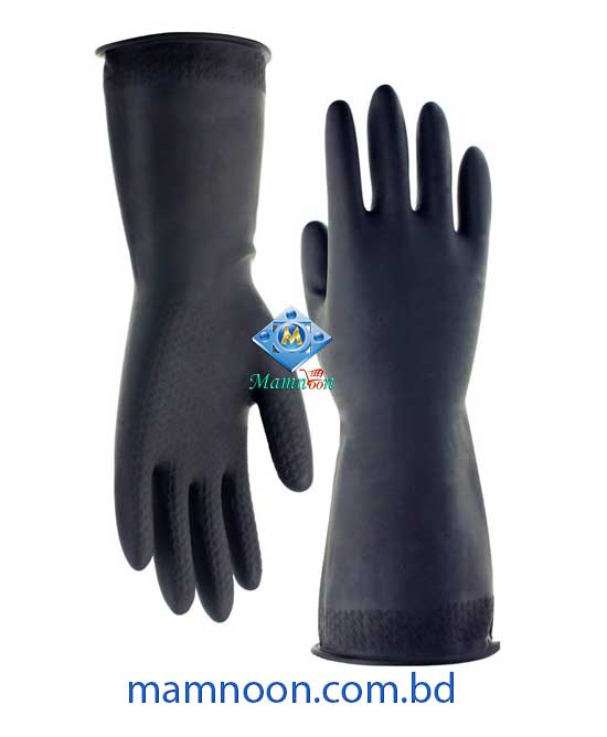 Anti Acid Industry Chemical Resistant Rubber Gloves