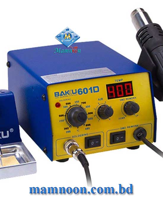 BAKU BK 601D Multi Function Digital Display Brushless Rework Soldering Station Hot Air Lead Free Soldering Iron 5