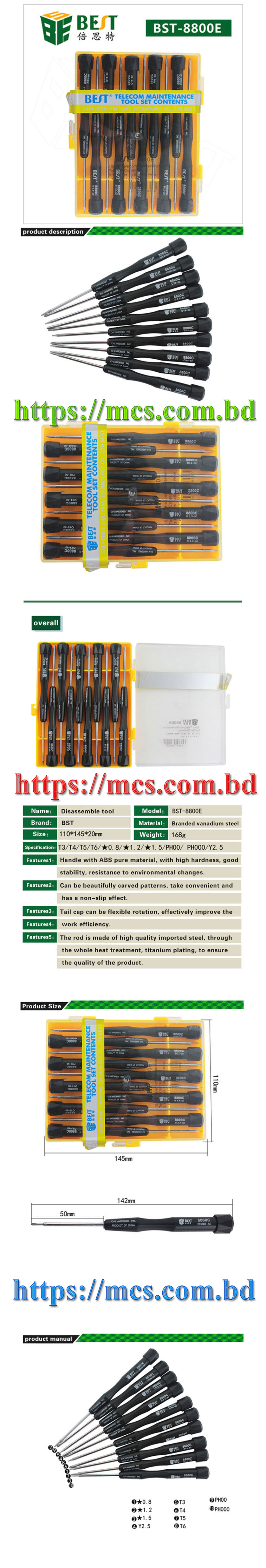 BEST BST ­8800E ScrewDriver For Electronicst