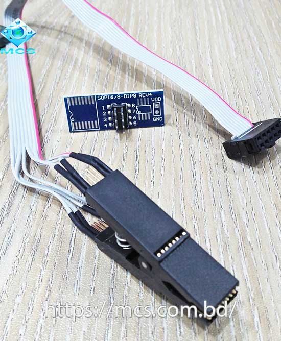 BIOS Socket Adpter SOIC16 SOP16 To DIP8 Flash Chip IC Test Clips