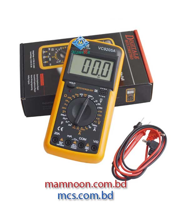DEXLE VC-9205A Auto Power Off Digital Multimeter LCD AC/DC Ammeter Resistance Capacitance Tester