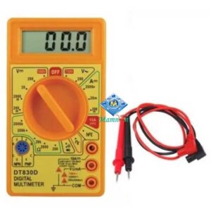 DT830D Digital Multimeter AC/DC Voltage Ohm Ampere Res Diode Meter Tester Yellow