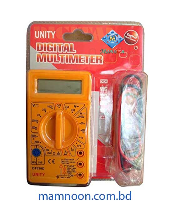 DT830D-Digital-Multimeter-AC-DC-Voltage-Ohm-Ampere-Res-Diode-Meter-Tester-Yellow