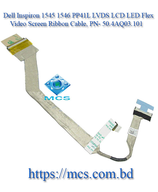 Dell Inspiron 1545 1546 PP41L LVDS LCD LED Flex Video Screen Ribbon Cable, PN- 50.4AQ03.101