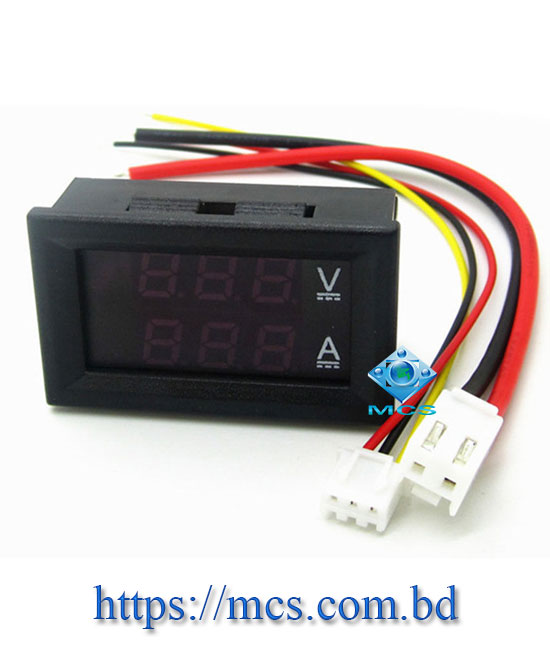 Digital Voltmeter Ammeter Dual LED Amp Volt Meter With Shunt DC 0 100V 50A 3