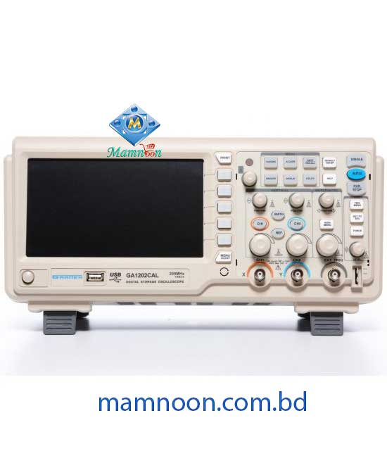 GA1202CAL Digital Storage 200MHz Oscilloscope Scopemeter 2Channels 1GSa s USB 7 LCD 3
