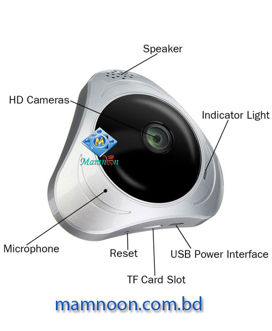 HD1080P WI FI wireless Day Night Infrared Camera 360 Degree Panoramic VR Camera Smart CCTV Camera support TF Card 3