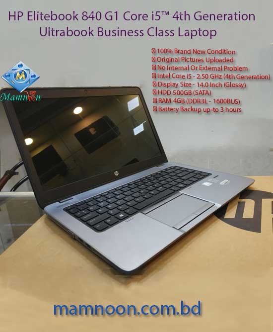 HP Elitebook 840 G1 Core i5™ 4th Generation Ultrabook Business Class Laptop